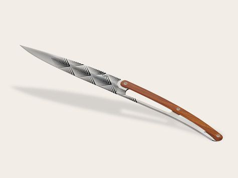 4 Deejo steak Knives Prestige, Coral wood / Art Déco